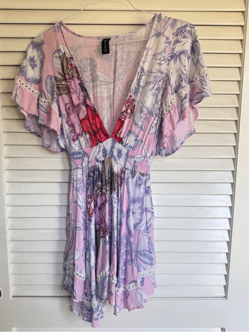 NWOT! Women’s MINKPINK Pink & Lavender Floral Print Dress- XS